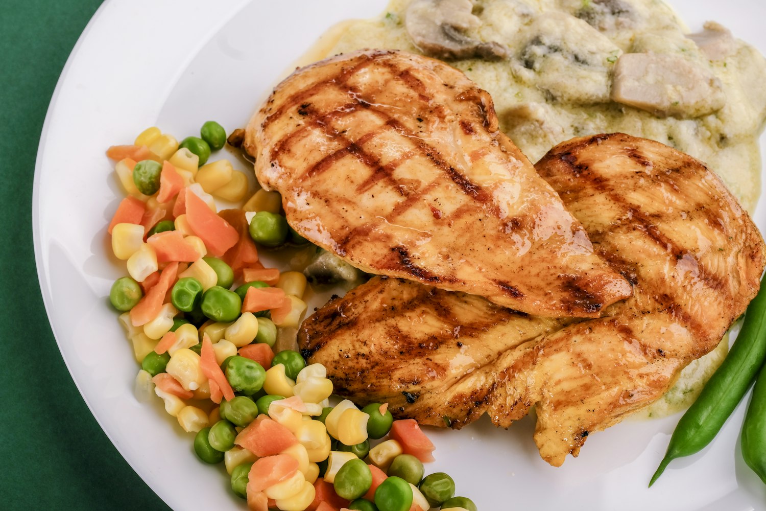 Grilled chicken with a side salad